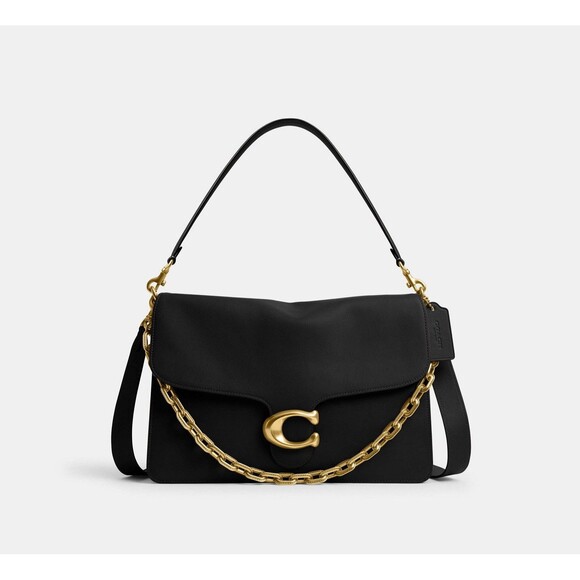Coach Black Large Chain Tabby Shoulder Bag 35, NWT $725 Retail - Picture 1 of 16